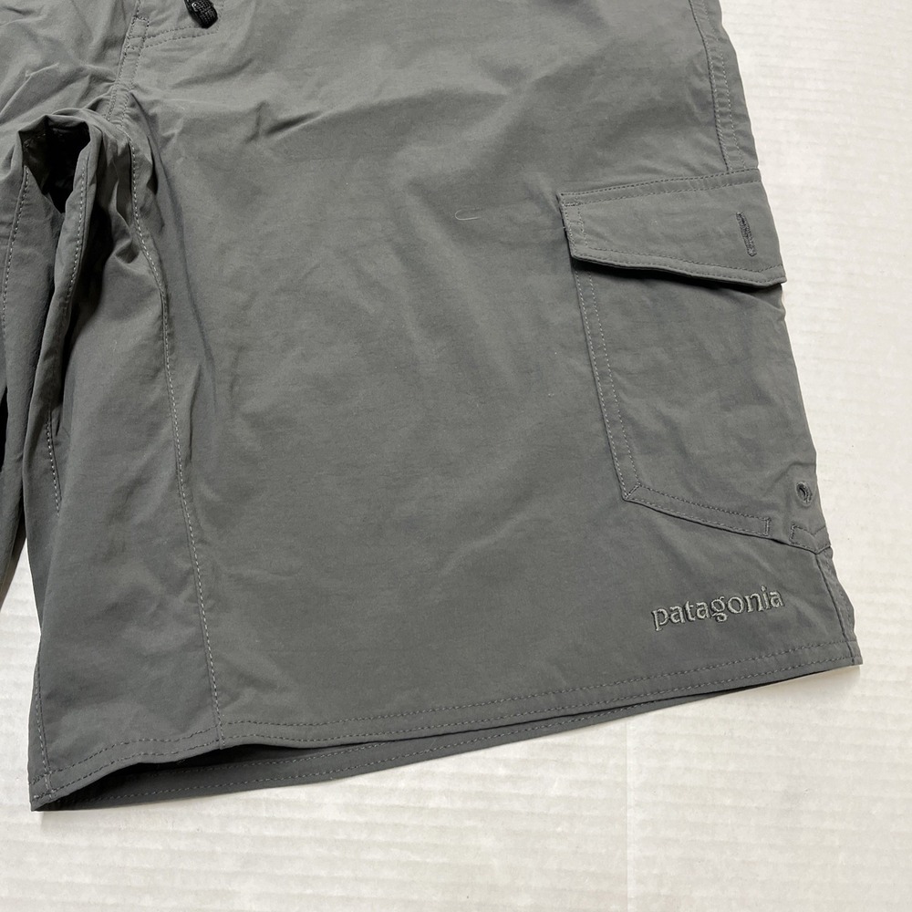 Patagonia Board Shorts Mens‎ 40 Gray Worn Wear Drawstring Swim Trunks Pockets - Picture 5 of 15